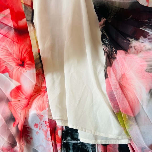 Red and Black Asymmetrical V-Neck Sundress by Bebe - Picture 9 of 9